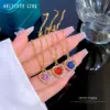 Wholesale Fashion Heart Shape Titanium Steel Copper Plating Hollow Out Inlay Zircon Pendant Necklace