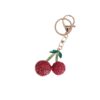 Wholesale Creative Cute Cherry Rhinestone Car Keychain Women's Bag Accessories Fruit Shape Pendant Small Gift Gift Accessories