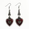 Wholesale Hot Gothic Punk Rose Wings Flower Red Oil Drops Heart-Shaped Earrings Factory Direct Sale