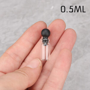 0.5ml; (black ball stopper); glass