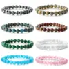 Wholesale Retro Round Beaded Natural Stone Bracelets