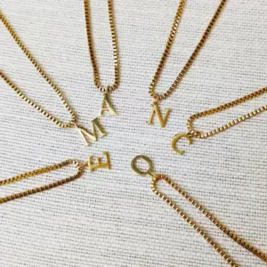 Wholesale Vintage Style Letter Stainless Steel Plating Pendant Necklace