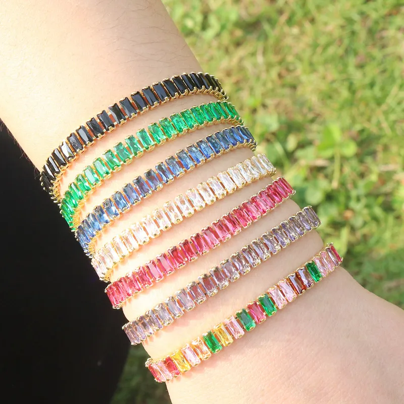 Wholesale Fashion Geometric Copper Zircon Bracelets In Bulk