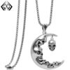 oly-b26a86aa6ab9ddc141db9ae710fa30fc Wholesale Xiweier, a new Halloween-themed retro gothic moon and skull necklace from European and American cross-border e-commerce.