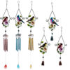 Wholesale Cross-border new house bird cage wind chime iron bird glass handicraft pendant courtyard balcony garden decoration