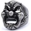 Wholesale Cross-Border Nordic Hot-Selling Titanium Steel Skull Antioxidant Niche Stylish Fashion Gothic Theme Party Dark Ring