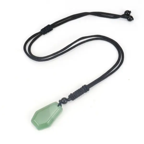 Wholesale Ethnic Style Water Droplets Natural Stone Crystal Agate Pendant Necklace 1 Piece