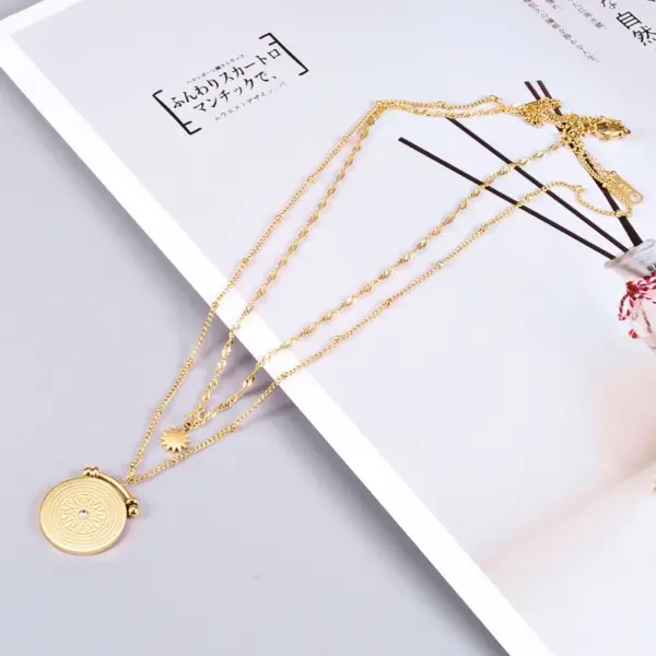 oly-b2808fef6b0865c8f723b513ba360d2e Wholesale PVD Coated Real Gold Plated 18K Gold Heart 304 Stainless Steel Titanium Steel Waterproof Non Tarnish 304 Stainless Steel Titanium Steel Necklace