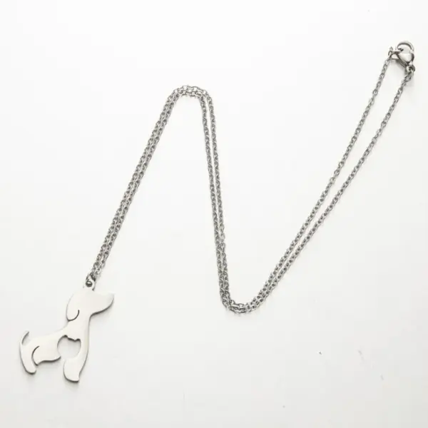 Wholesale Jewelry Fashion Dog 201 Stainless Steel 18K Gold Plated Plating Stainless Steel Necklaces