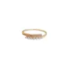 Wholesale Fashion Leaf Flower Bow Knot Copper Plating Inlay Pearl Zircon Open Ring 1 Piece