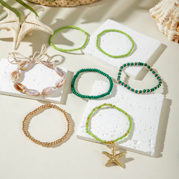 oly-b283fa2039789095426c9d720a293948 Wholesale Cross-Border Bohemian Beach Vacation Style Multi-Color Bracelet Beaded Summer Ocean Style Starfish Resin Bracelet for Women