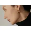 Wholesale 1 Pair Fashion Solid Color Plating 304 Stainless Steel 18K Gold Plated Stainless Steel Earrings