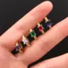 oly-b2865c9f7af443d52d9276d1172df5c8 Wholesale Fashion Geometric Diamond Copper Artificial Gemstones Earrings