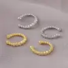 Wholesale 1 Pair Simple Style Solid Color Cool Style C Shape Copper 18K Gold Plated Gold Plated Ear Cuffs