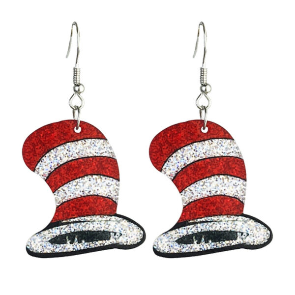 Wholesale teacher reading atmosphere earrings shiny bright cute acrylic earrings