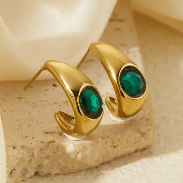 Wholesale 1 Set 1 Pair IG Style Geometric Heart Shape Flower Inlay Titanium Steel Rhinestones Pearl Drop Earrings Ear Studs