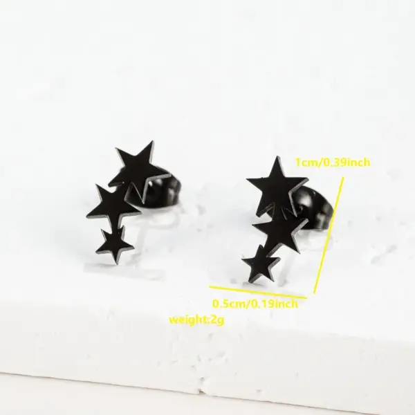 Ion Plating (IP) 18K Gold Real Gold Plated Star 304 Stainless Steel Cute Sweet Waterproof Non Tarnish Small Stud Earrings Ear Studs
