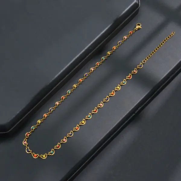 201 Stainless Steel Geometric PVD Coated Stone-Free 18K Real Gold Plated Fashion Waterproof Non Tarnish Plating Necklace
