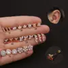316L Stainless Steel Copper Ear Cartilage Rings & Studs Geometric Waterproof Non Tarnish Surgical Steel