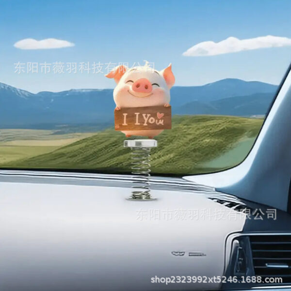Wholesale 2D Flat Acrylic Cute Pig Car Decoration Desktop Decorations