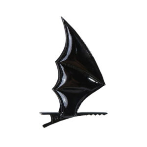 Bright leather black hairpin (1 piece)