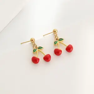 S0348 Cherry Earrings