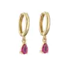 Wholesale Fashion Water Droplets Copper Artificial Gemstones Copper Earrings