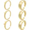 Wholesale Glossy Copper Plated 18k Gold Ring Lightning Airplane Butterfly Pattern Couple Ring