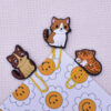 Wholesale Random 50pcs Cartoon Kitten Bookmark Pvc Soft Rubber Paper Clip