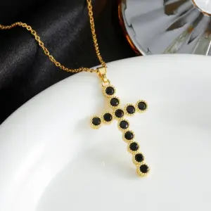 Gold / Large Black Diamond