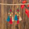 Wholesale Ethnic style retro long tassel earrings ear hook bohemian Yunnan travel photography performance decorations