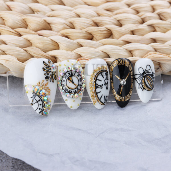 Wholesale Nail Art Stickers New Year's Countdown Glitter Adhesive Decals