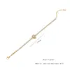Copper 18K Gold Plated Simple Style Plating Inlay Water oplets Heart Shape Zircon Bracelets