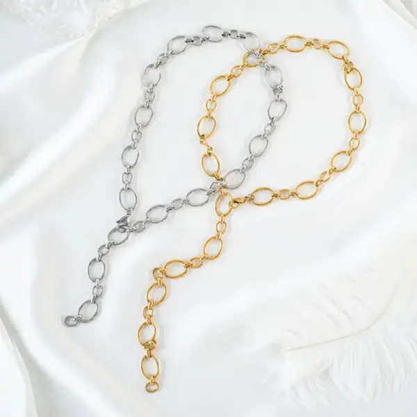 Wholesale Jewelry Classical Lady Romantic Chain 304 Stainless Steel 18K Gold Plated Long-Lasting Plated Plating Handmade Chain Necklace