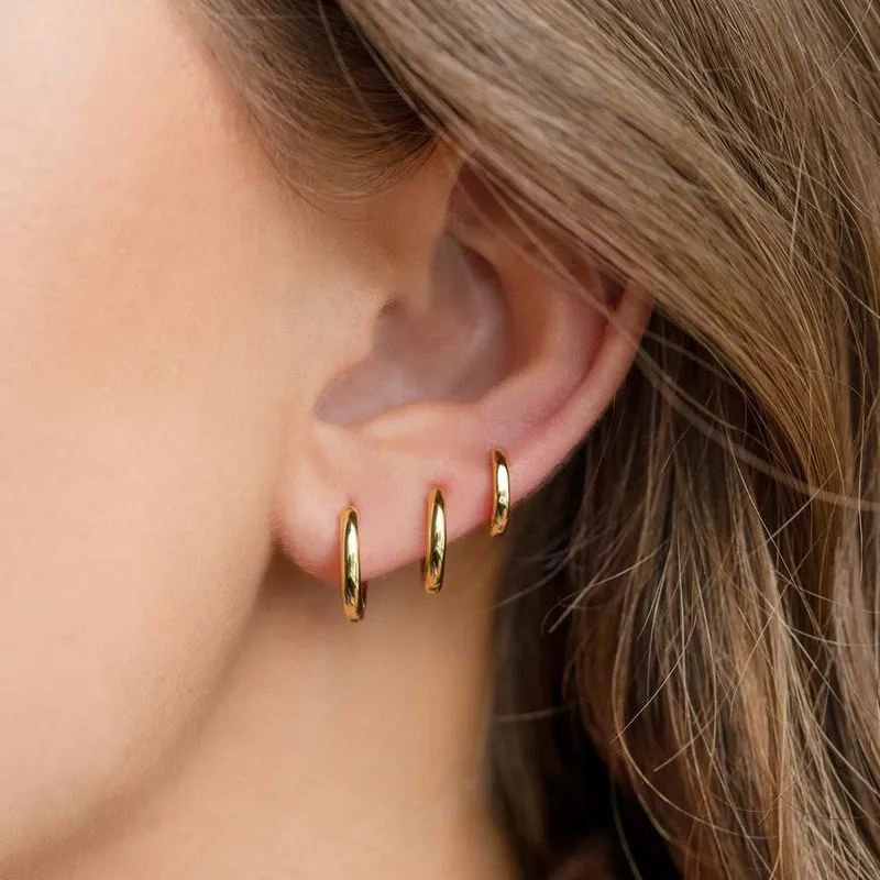Wholesale Simple Style Geometric Brass No Inlaid Copper Earrings