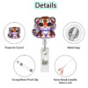 Wholesale Animal series: Turtle, Tiger, Butterfly, Acrylic easy-pull buckle, telescopic rotating, doctor/nurse ID card buckle, easy-pull.