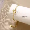 Wholesale Cute Hip-Hop Lady Cactus Star Moon 201 Stainless Steel Cable Chain Bracelets In Bulk