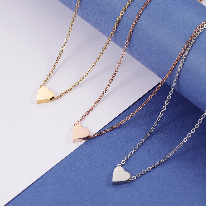 Wholesale PVD Coated 18K Gold Real Plated Customization Laser Engraving Heart Shape Stainless Steel Basic Simple Style Classic Waterproof Non Tarnish