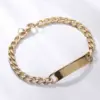 Wholesale Vacuum Plating Real Gold Plated Geometric 304 Stainless Steel Fashion Waterproof Non Tarnish Bracelets