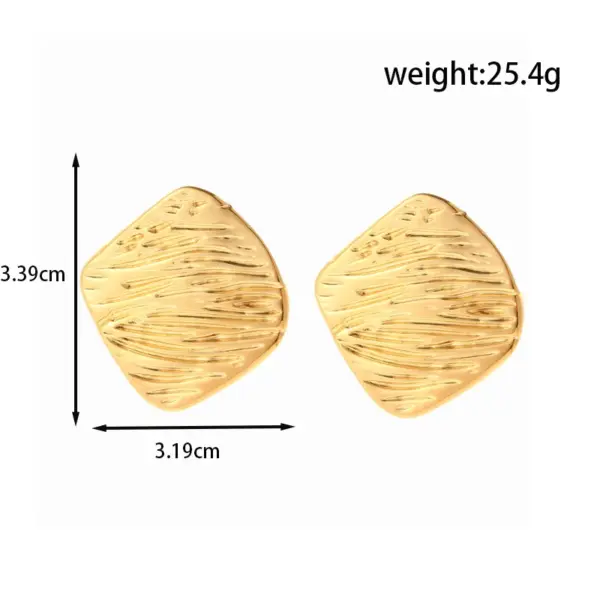 Wholesale PVD Coated 16K Gold Plated Geometric 304 Stainless Steel Modern Style Simple Style Waterproof Non Tarnish