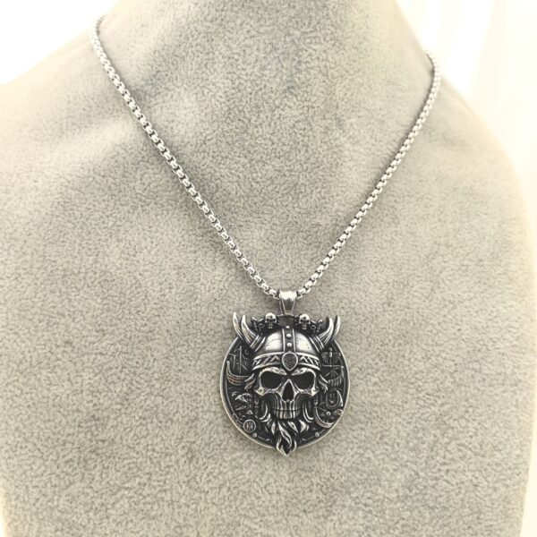 oly-b2ecdf9de36a3028d4595278b97801f4 Wholesale European and American Retro Dark Viking Skull Ghost Face Moth Devil God Pendant Scandinavian Exaggerated Necklace for Men