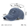 Wholesale Cross-Border Washed Cotton Amazon Letter Nyc Embroidered Baseball Cap Washed Distressed Letter Peaked Cap Wholesale B1174