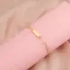 304 Stainless Steel Customization Laser Engraving Solid Color Ion Plating (IP) 18K Gold Real Gold Plated Simple Style Waterproof Non Tarnish Paperclip Chain Lobster Trier Clasp Closure Bracelets