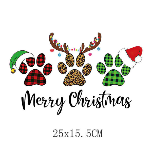 Wholesale Christmas tree and old man heat transfer print