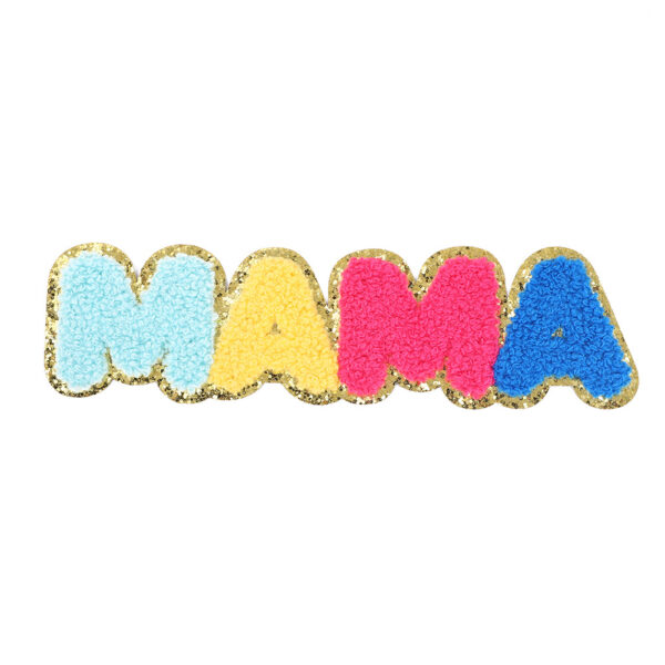 Wholesale English Letter Mama Pattern Embroidered Clothing Accessories Embroider Patch Patch Free Sewing Hot Melt Glue Ironing