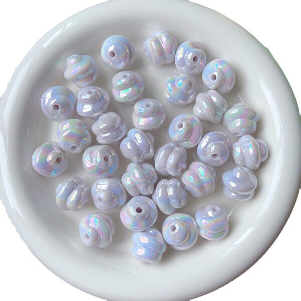 Wholesale Solid color coated spiral bead