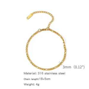 Zhslg17 (NK3:1 Bracelet) / 18K Vacuum Vapor Plating