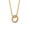 Wholesale PVD Coated Real Gold Plated 18K Gold Round 304 Stainless Steel Basic Waterproof Non Tarnish 304 Stainless Steel Necklace