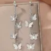 1 Pair IG Style Simple Style Artistic Butterfly 304 Stainless Steel Drop Earrings