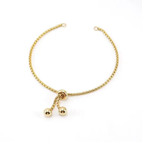 Wholesale Simple Style Geometric 304 Stainless Steel 18K Gold Plated Stainless Steel Bracelets In Bulk